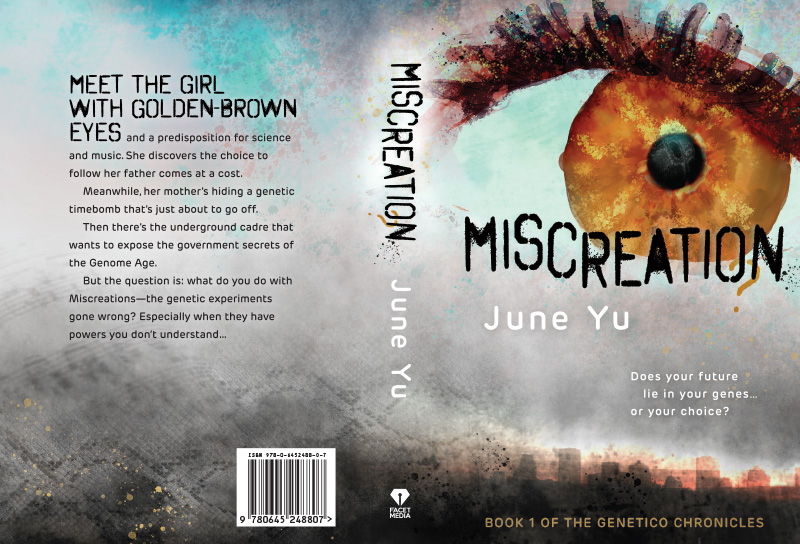 Miscreation full book cover with golden eye